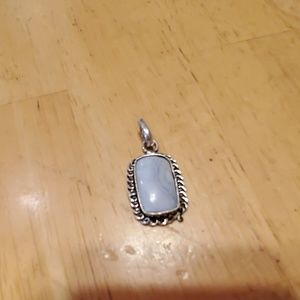 Blue  Lace Agate pendant🦋